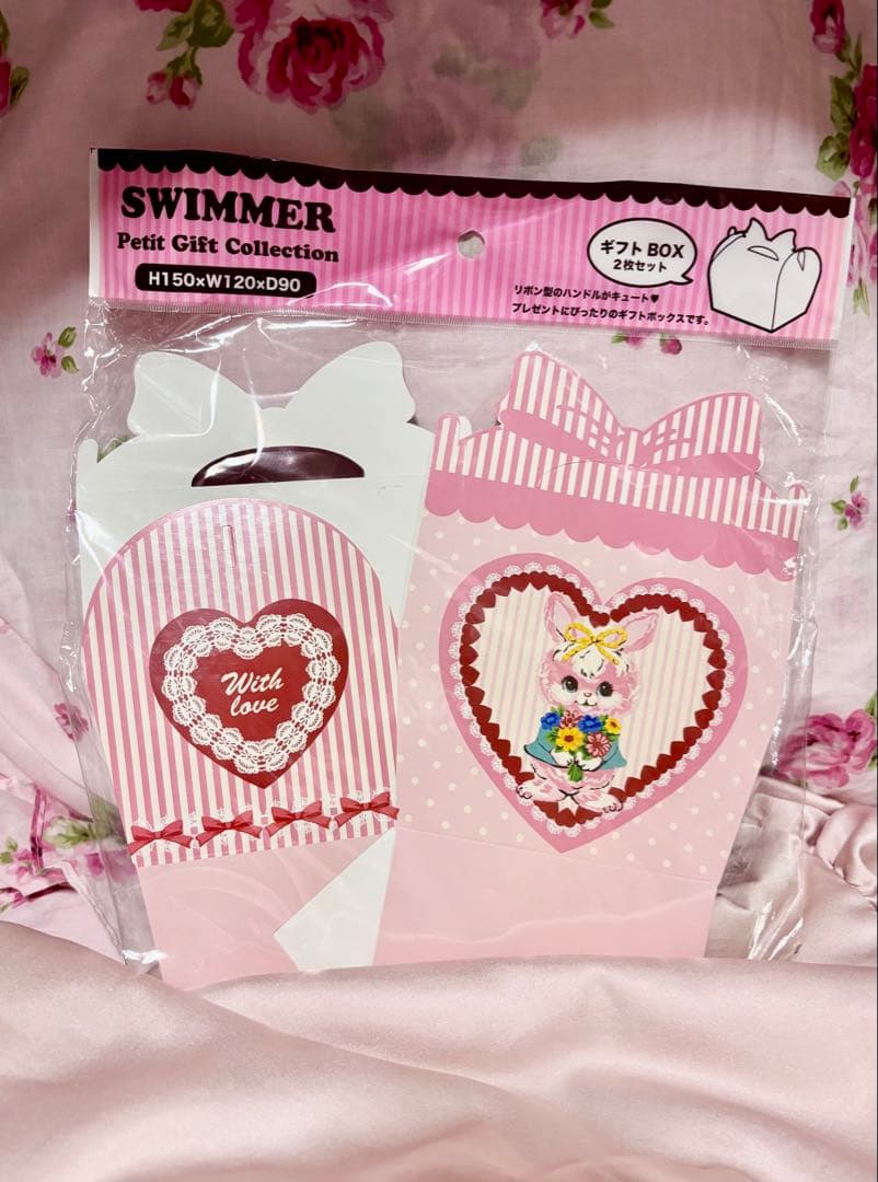 新品未使用 swimmer うさぎ柄紙製プレゼントボックス 1個 - メルカリ