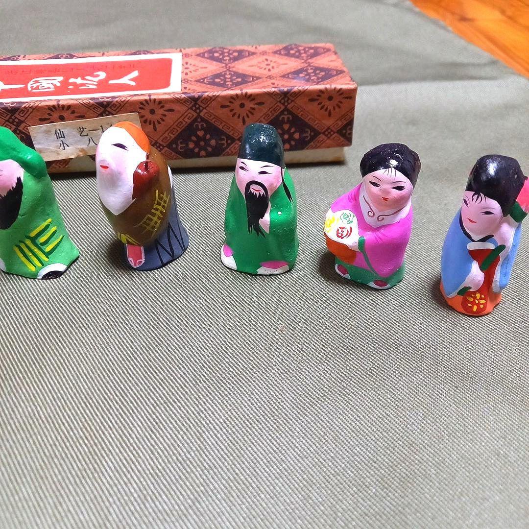 中国土産 泥人形 小八仙ミニチュア置物セット - メルカリ