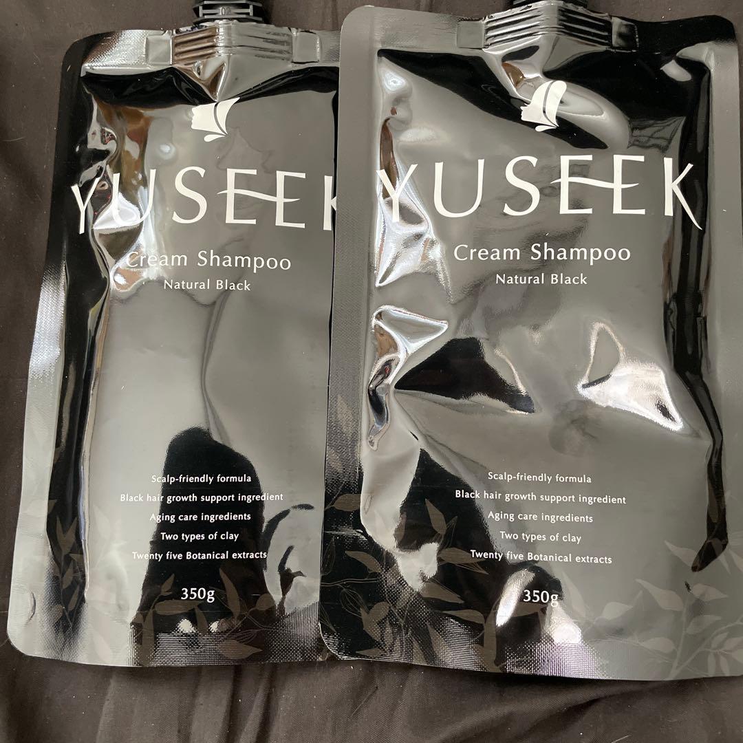 YUSEEK クリームシャンプー ナチュラルブラック 350g 2個セット