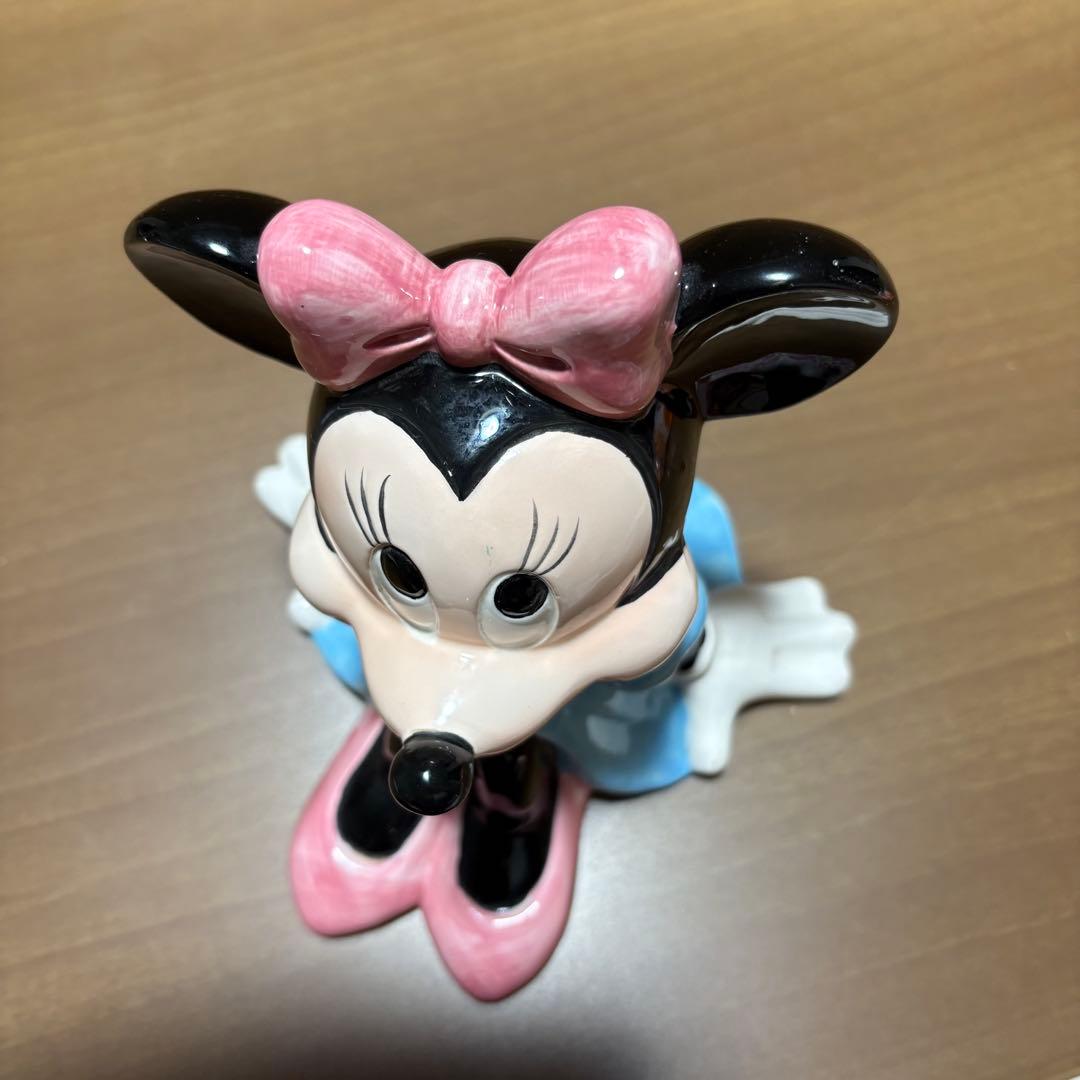 Disney ディズニー ミニーマウス 陶器 貯金箱 レトロ - メルカリ