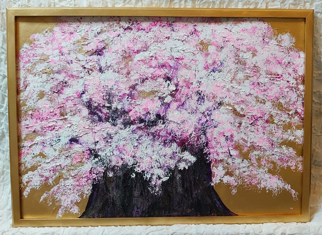 油絵 絵画 大桜【A2】 - メルカリ