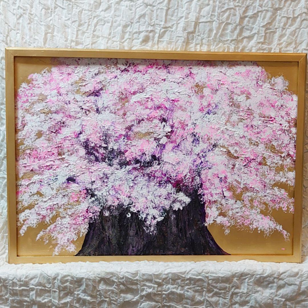 油絵 絵画 大桜【A2】 - メルカリ