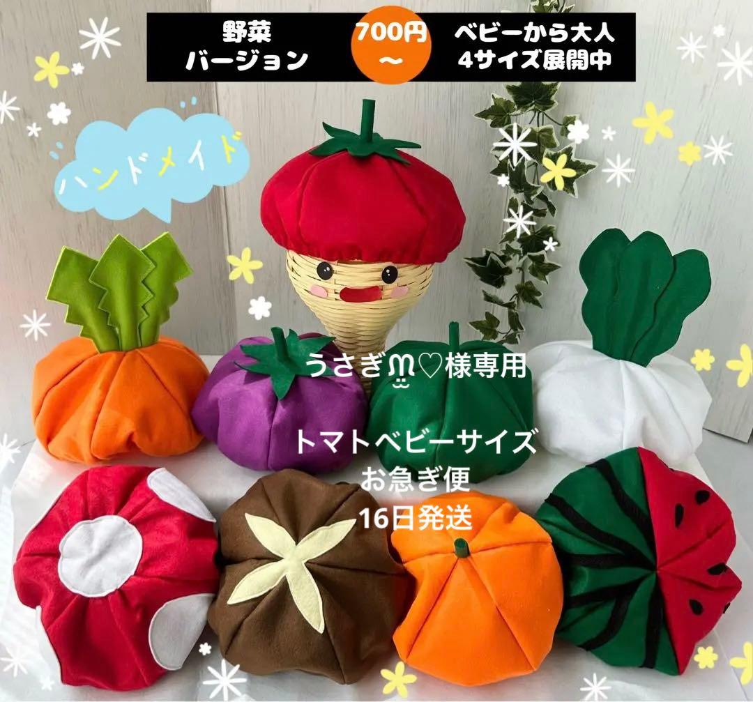 ハンドメイド フェルト くだもの 帽子 コスプレ 発表会 オーダー可 139