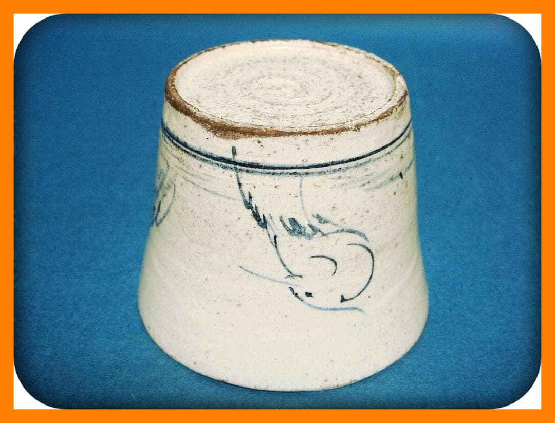 802『染付 鷺 柳 蕎麦猪口』 /骨董品 古美術 アンティーク 古玩