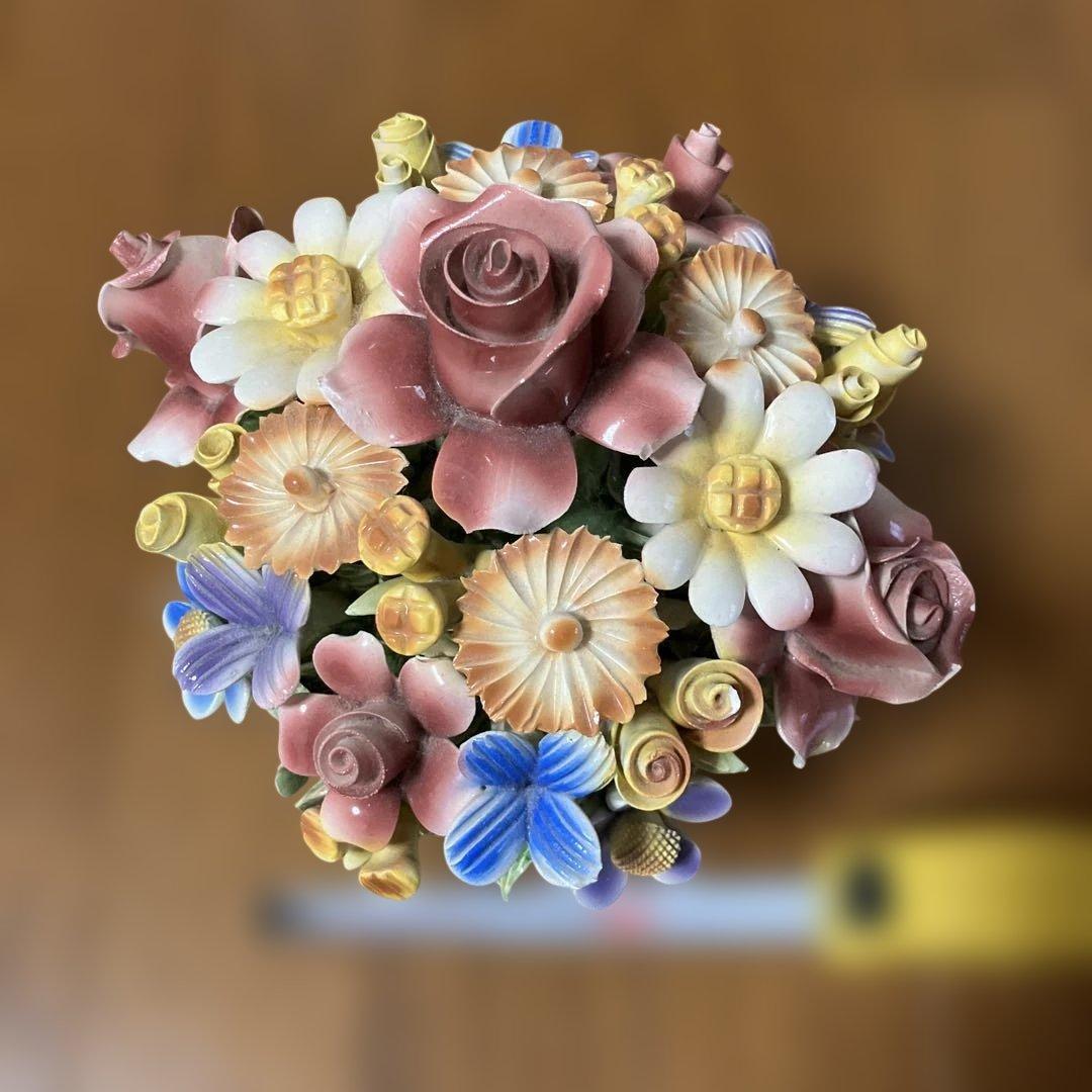 陶花バッサーノ イタリア 陶器製 花束 置物 多色 - メルカリ