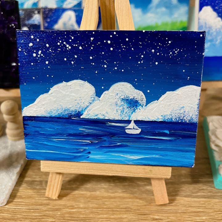 アクリル画 風景 インテリア キャンバス 絵 絵画 イラスト 空 海