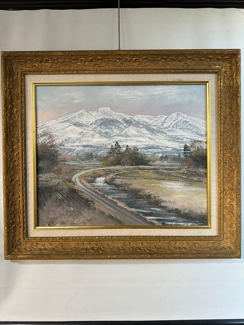 佐田光 肉筆　真作油彩画 絵画　妙高高原 キャンバス画　インテリア 楽天市場】絵画 油絵 穂高 （佐田光） 送料無料 【海・山】【肉筆