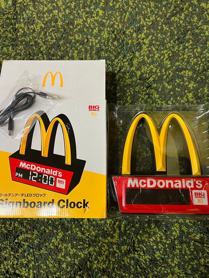 マクドナルドゴールデンアーチLEDクロック50周年マック非売品