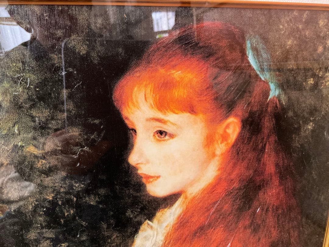 ルノワール 少女イレーヌ 立体複製名画 レプリカ 絵画 額付 アートの友