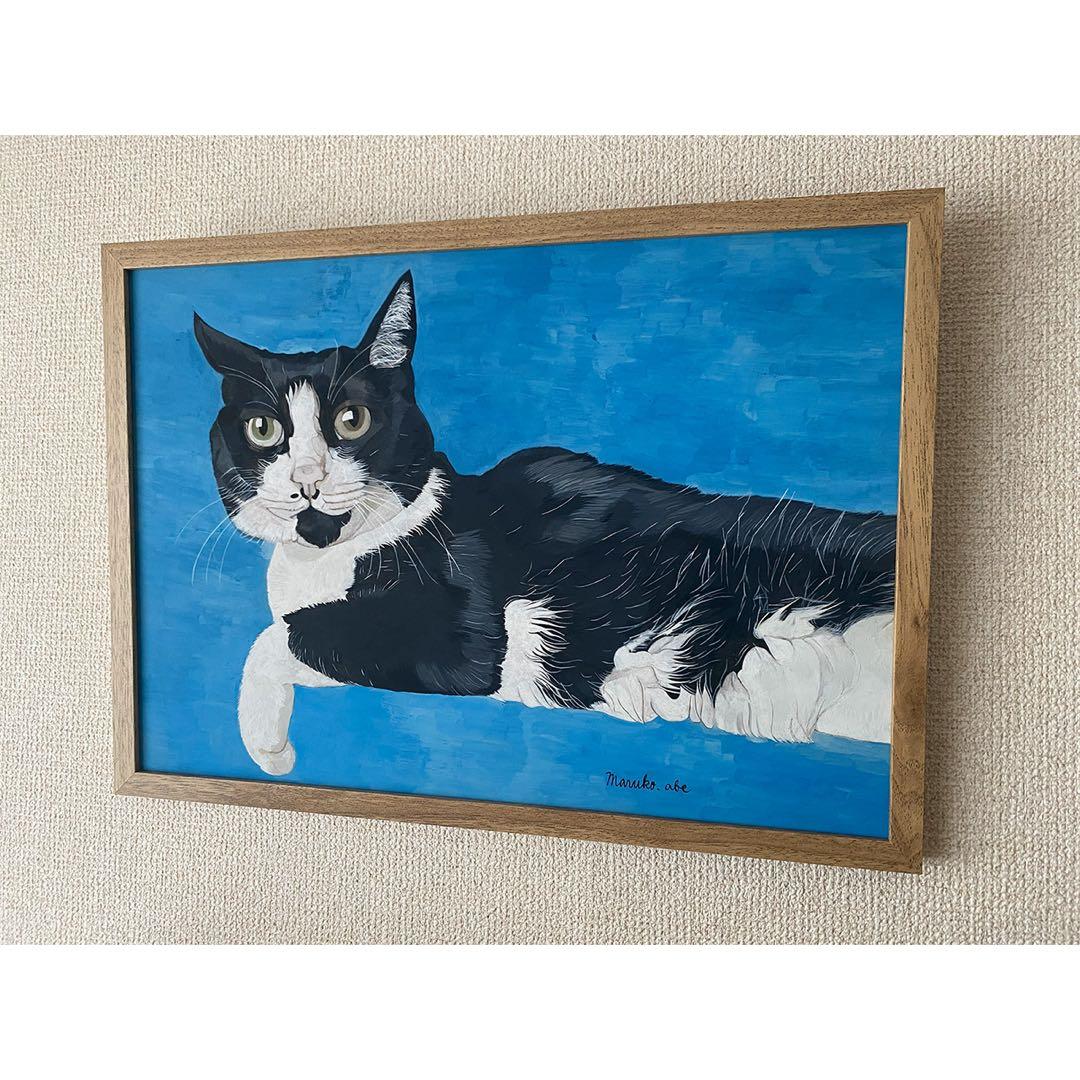 《送料無料》原画「ウメ8」猫イラスト