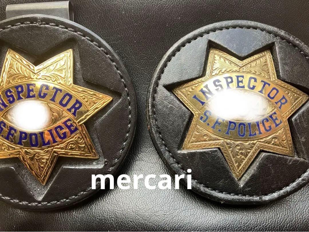 SFPD INSPECTOR HM I&J ポリスバッジ インスペクターランク - メルカリ