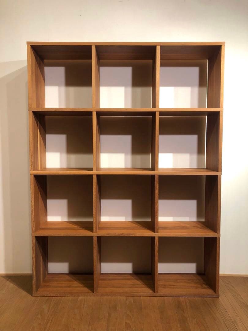 MUJI 無印良品 スタッキングシェルフ 4×3 ウォールナット仕様 ① 収納棚 値下げ/人気の無印良品(MUJI)のウォールナット材・3段・4列