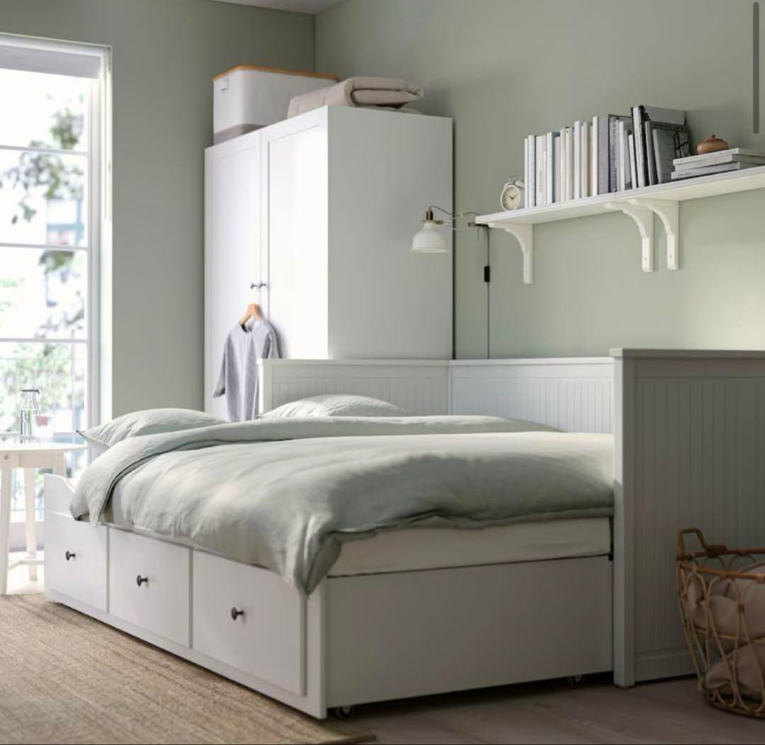 美品】半年のみ使用 IKEA イケア ヘムネス ベッドフレーム - メルカリ