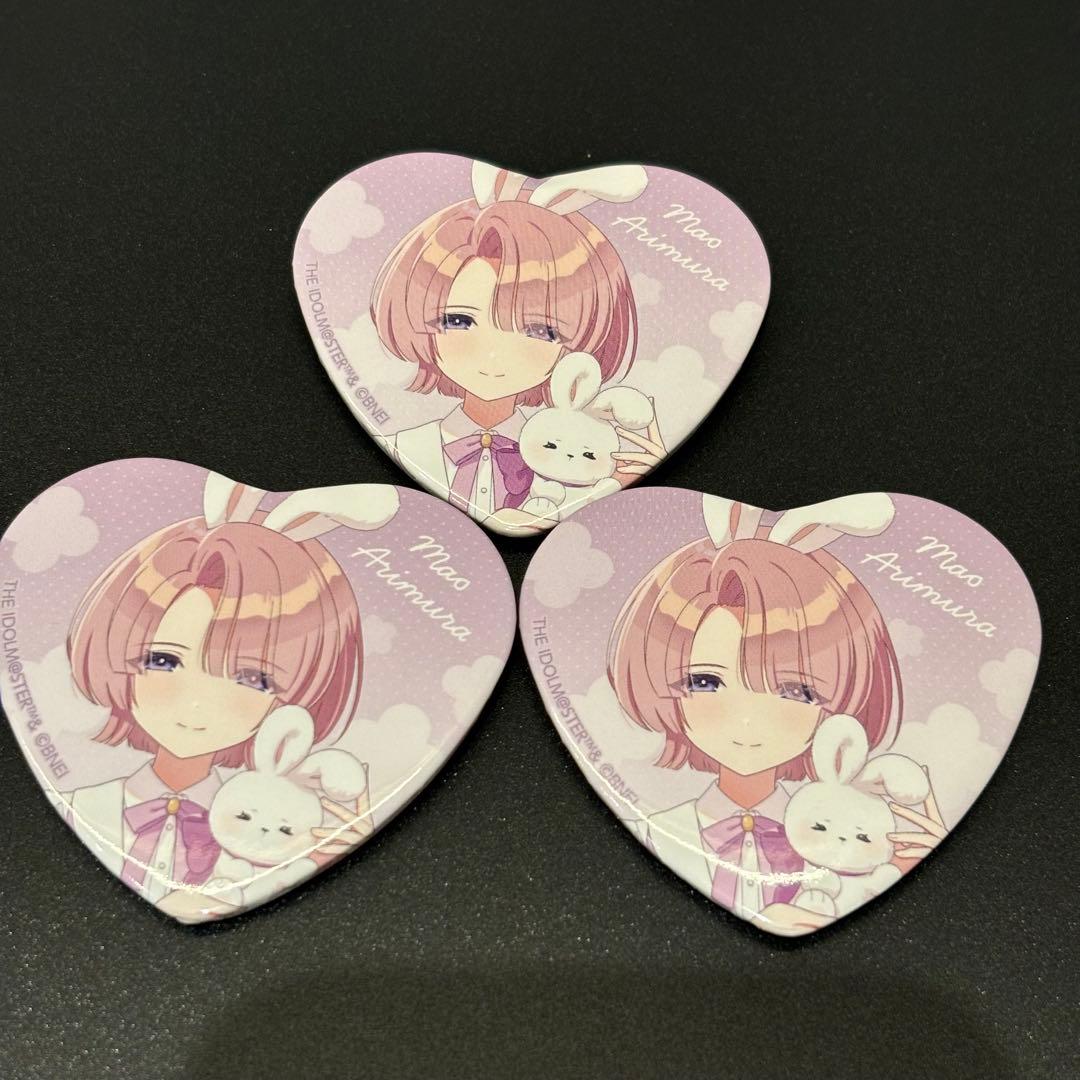 学園アイドルマスター 学マス Lady Rabbit ハート缶バッジ 有村麻央