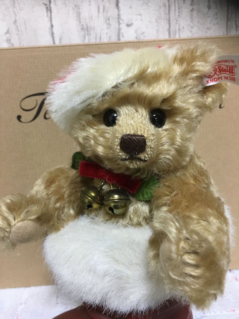 ☆ シュタイフ 2001年 クリスマス ブーツ イン ベア ☆白タグ世界限定