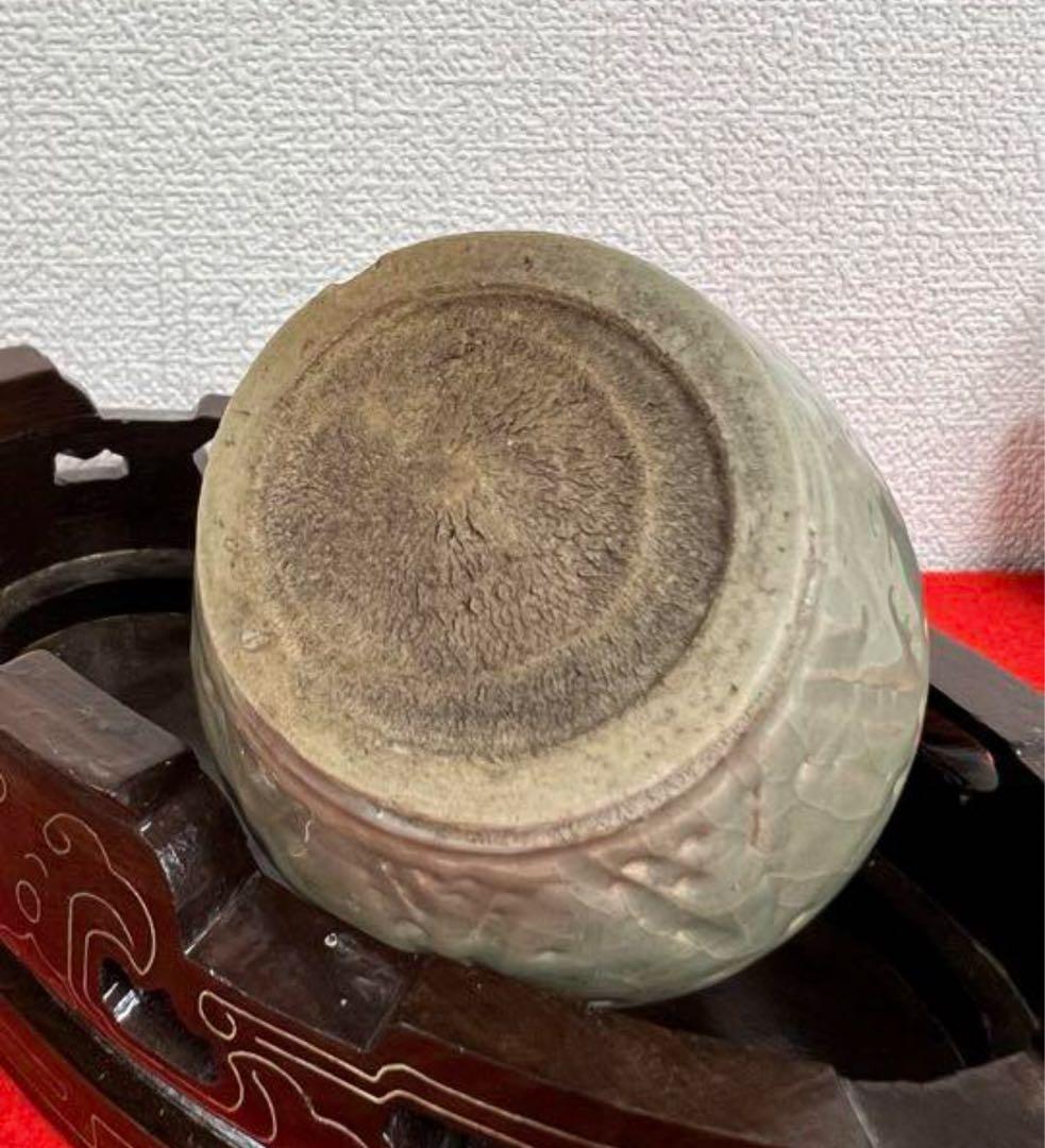 宋代古美術 時代物 龍泉窯青瓷花瓶 小缶 - メルカリ