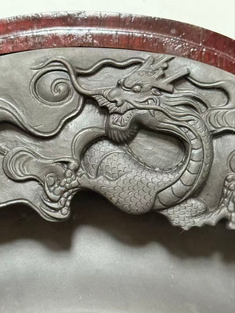 中国美術 唐硯 端渓硯 文房四宝 古端溪龍雲図柄 年代物 - メルカリ