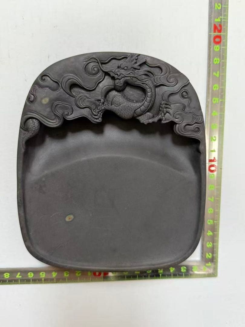 中国美術 唐硯 端渓硯 文房四宝 古端溪龍雲図柄 年代物 - メルカリ