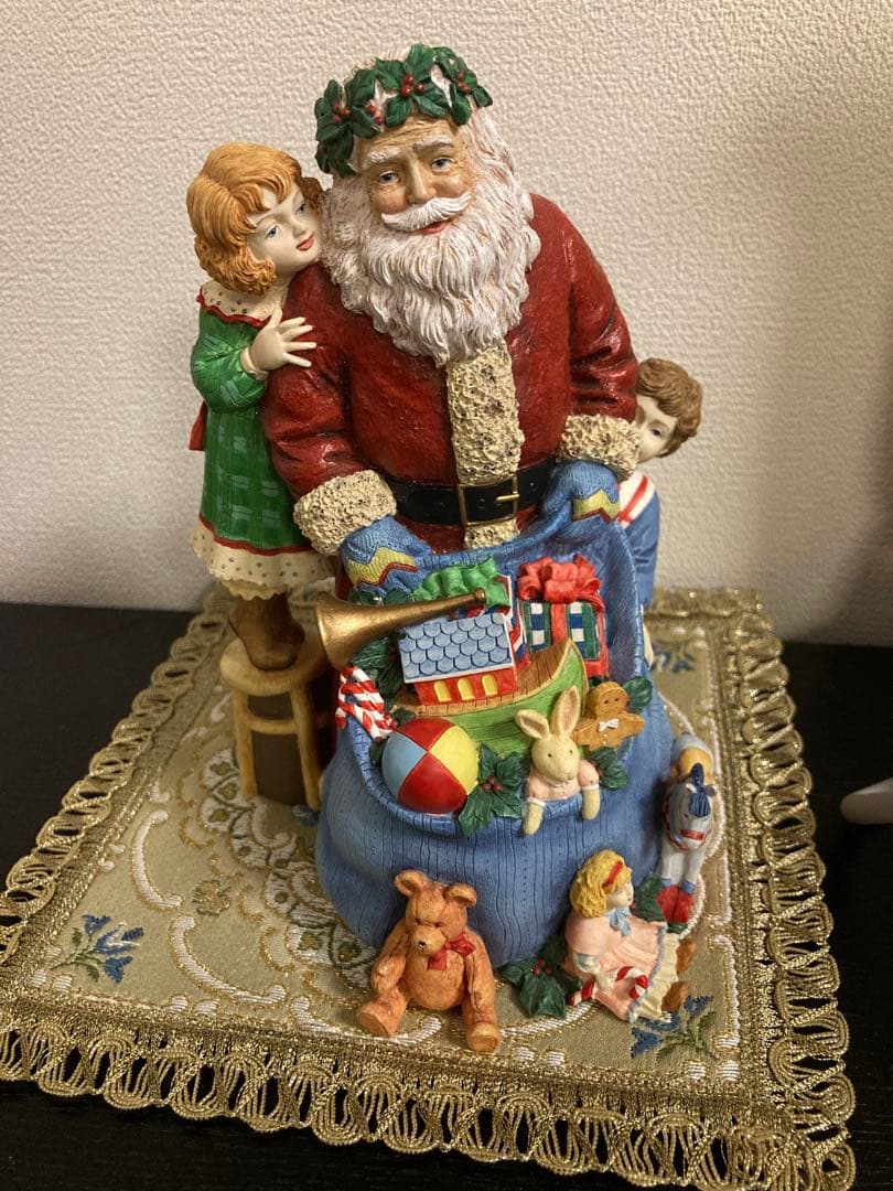 90’sサンタクロース フィギュア クリスマス サンタクロースフィギュアSレッド/ギフトバッグ32cm｜クリスマス雑貨の