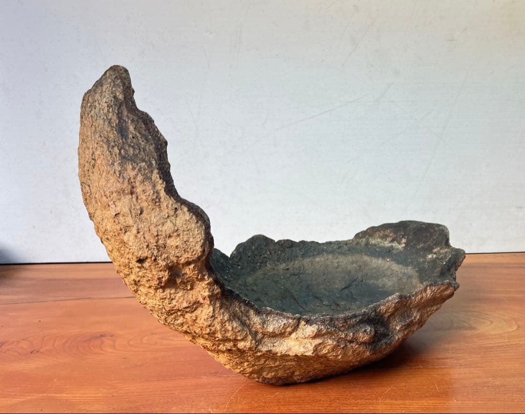 J6 自然石風植木鉢 特殊な鉢 水盤 京鞍馬風特殊な鉢 水盤