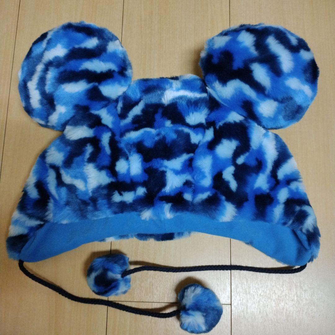 廃盤 希少 ディズニー ファンキャップ ヒョウ柄 豹柄 青 ブルー 帽子
