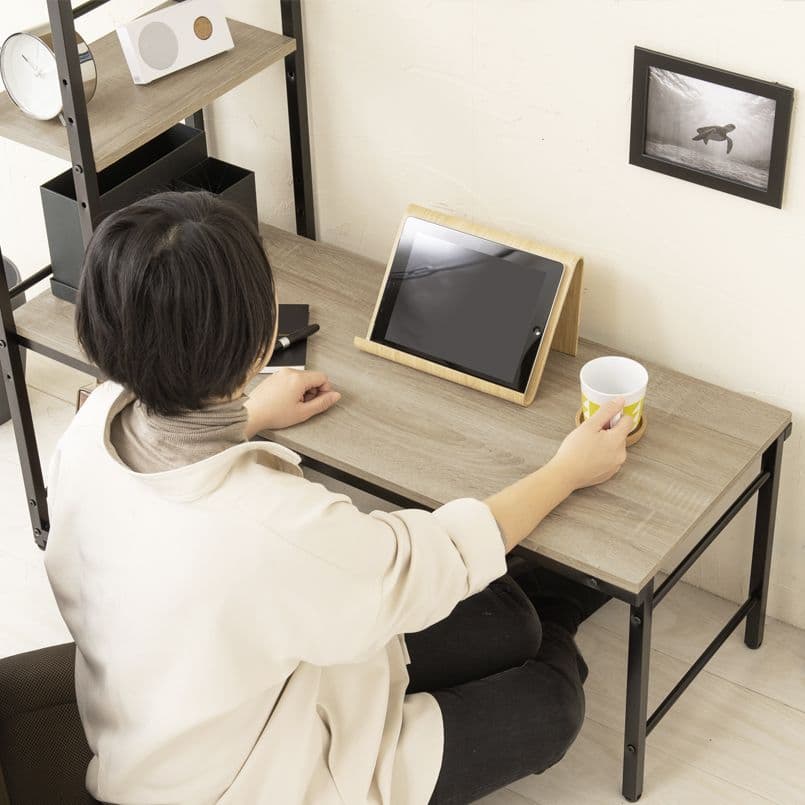 《新品送料無料》ラック付き4WAYデスク 幅100cm テーブル 机 木製 収納