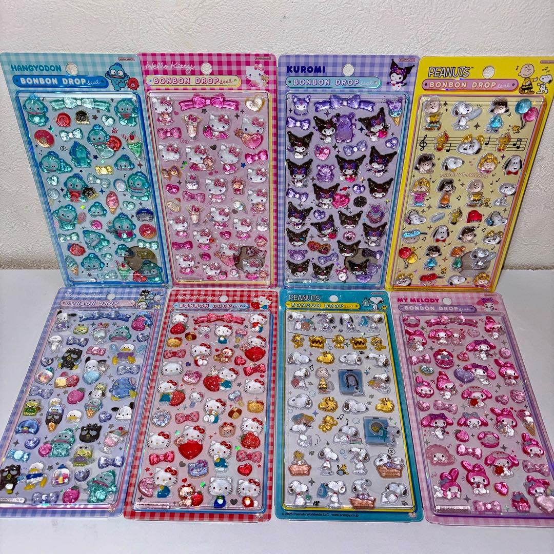 【国内正規品】ボンボンドロップシール 第二弾 サンリオ&スヌーピー 8枚セット 第二弾 サンリオ ボンボンドロップシール コンプリート 8枚 お買い得