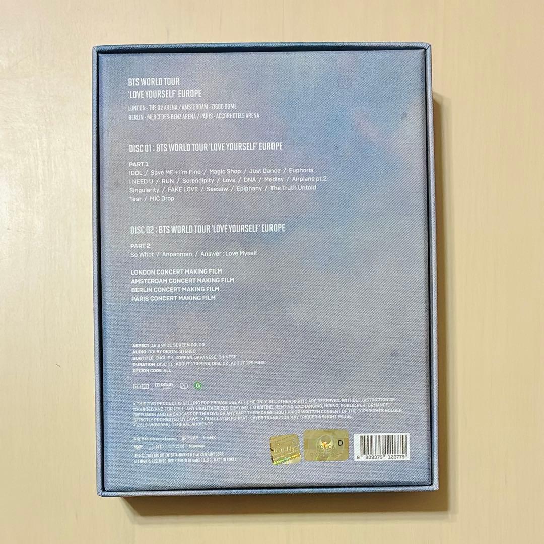 BTS LOVE YOURSELF EUROPE DVD J-HOPE - メルカリ