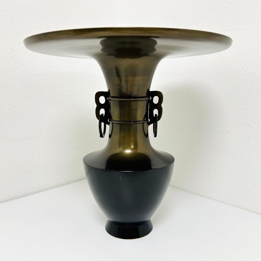 池坊 花器 銅製薄端 唐銅 立華 遊環 草月 双耳遊鐶 銅花器 花入 - メルカリ
