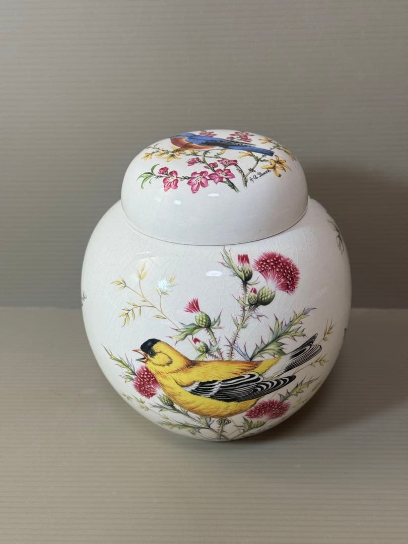 2789 ロイヤルコールドン  Cauldon 花鳥　茶壺 imgrc0146418112.jpg