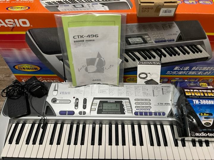 CASIO CTK-496 キーボード/ ST-3 サスティンペダル セット - メルカリ