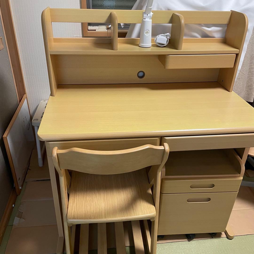 ニトリ 学習机　キャビネット付き　ライト付き　椅子付き ニトリ（NITORI） スタンダードデスクセット(XK01 WW) : ニトリ Yahoo