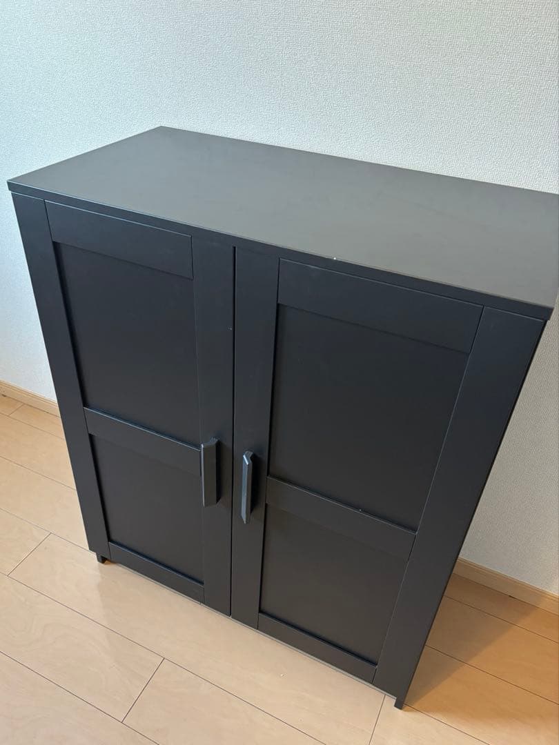 IKEA BRIMNES ブリムネス　キャビネット　黒 BRIMNES cabinet with doors, black, 303/4x373/8