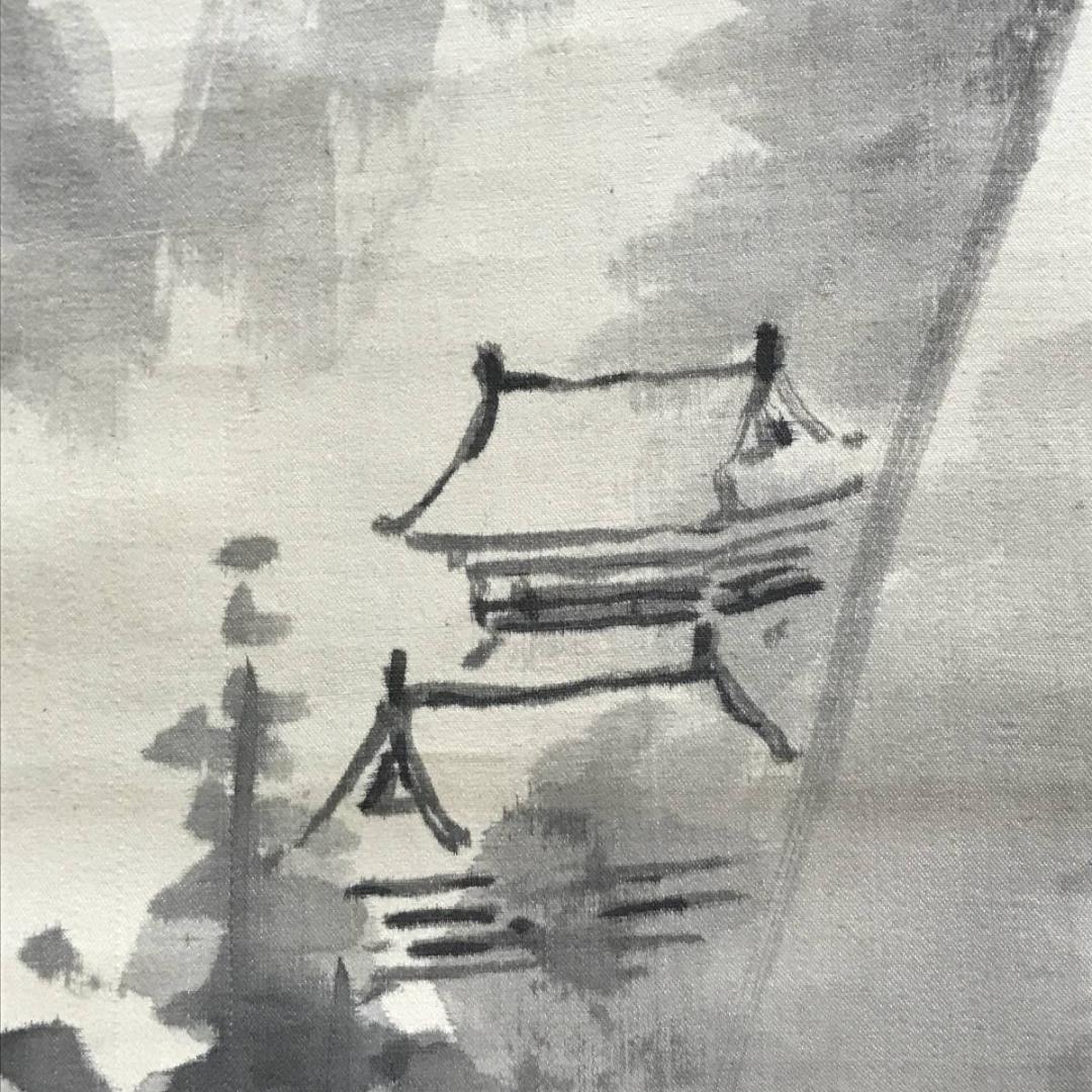 真作】日根野対山/長夏雲煙/夏山山水図/山水図/掛軸/名家伝来/AC-683