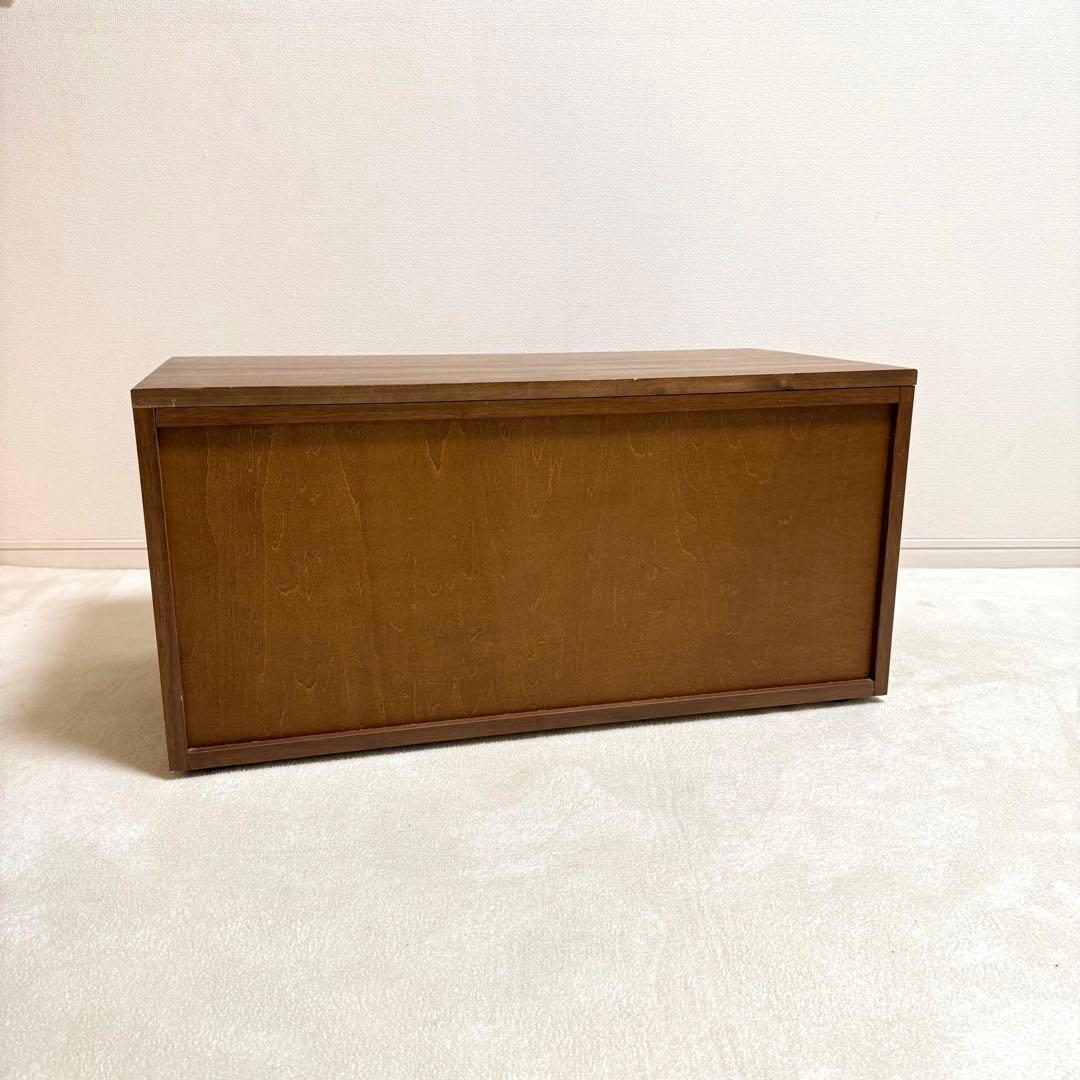 廃盤品】無印良品 無垢 バーチ材 チェスト 2段 木製 ブラウン 北欧