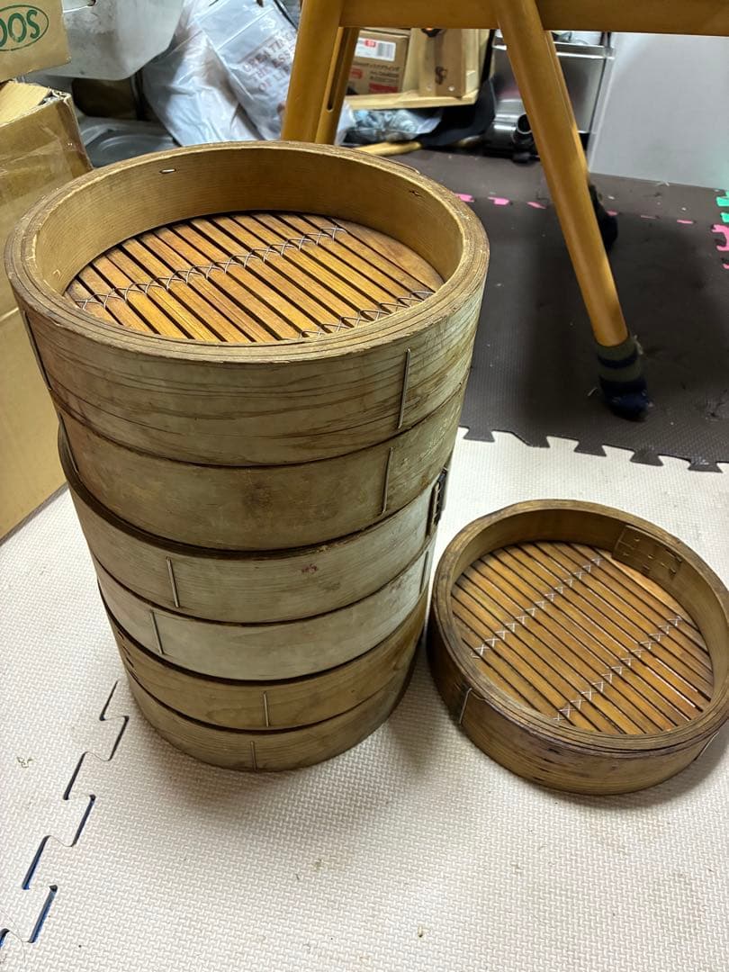 7個セットヒノキセイロ 檜セイロ 24cm かっぱ橋道具街購入 確かに1個3