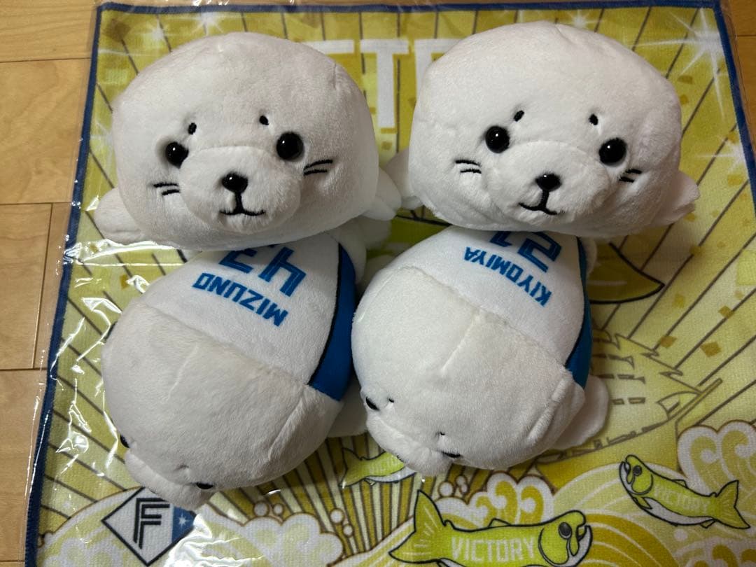 【新品未使用】ファイターズ 動物ぬいぐるみ 4体セット 北海道の動物たちがぬいぐるみになってファイターズを応援！ベビー