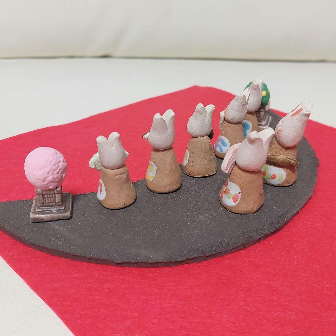 ◇濱田ひろこさん作 うさぎ 雛人形 陶器 創作陶房ひろこ