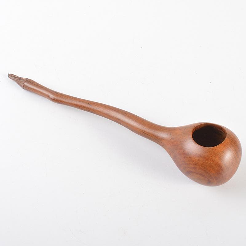 煎茶道具 木彫 瓢箪形 大匙 勺 柄杓 黒檀箱入 C R6590
