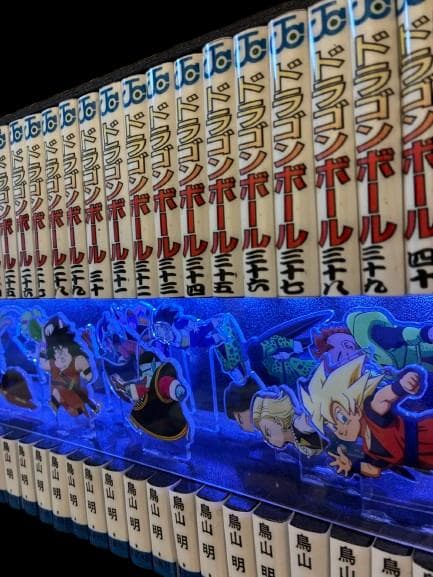 ドラゴンボール 一番くじ 背表紙 アクリルスタンド＋LEDディスプレイ
