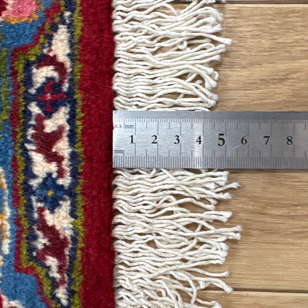 手織りペルシャ絨毯 未使用に近い カシャーン産 302×217 ラグ