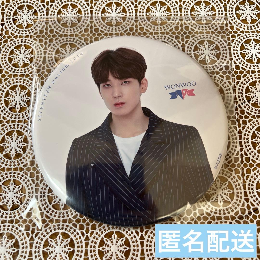 SEVENTEEN ウォヌ 缶バッチ ビッグ缶バッジスタンド museum - メルカリ