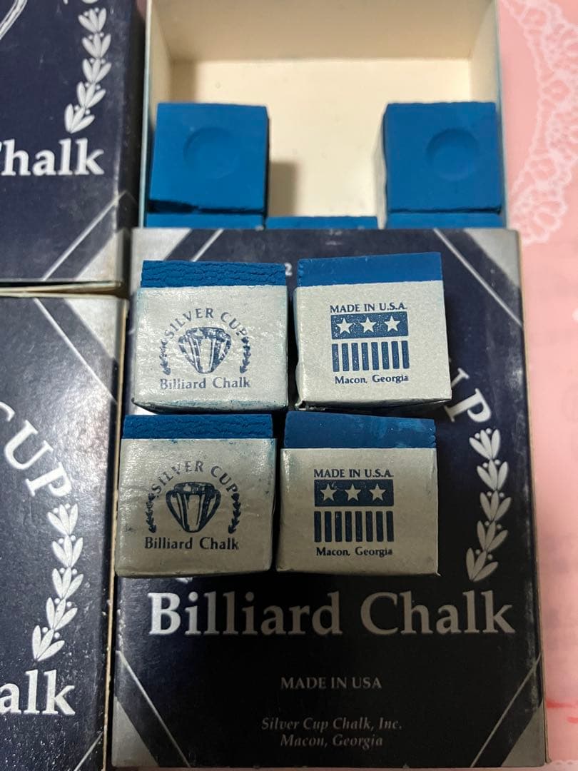 ビリヤードチョーク超レアシルバーカップチョーク1箱2,500円12個入り