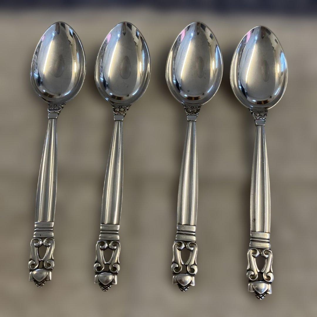 ジョージジェンセン銀製装飾 スプーン4個 15.5cm - メルカリ