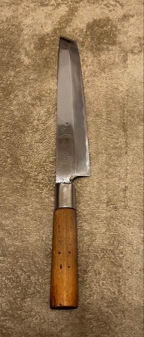 白二鋼　骨切り包丁　片刃　尺寸　約30cm 堺重勝 柳刃包丁 片刃 270mm 白二 鋼付き 一般家庭用 日本製