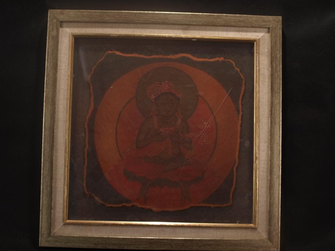 中国唐時代 敦煌莫高窟壁画 彩絵 人物像 発掘品 AK1829A8-4 - メルカリ