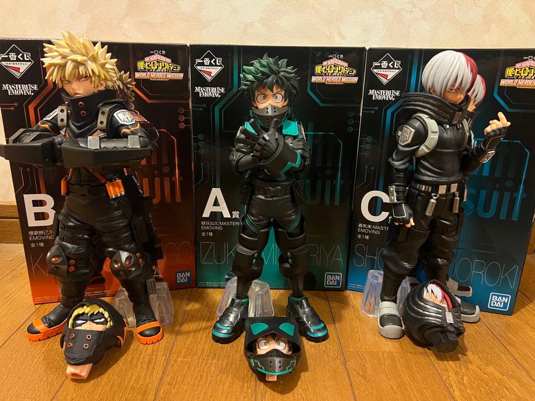 僕のヒーローアカデミア ヒーローズミッション デク 爆豪 焦凍 3体