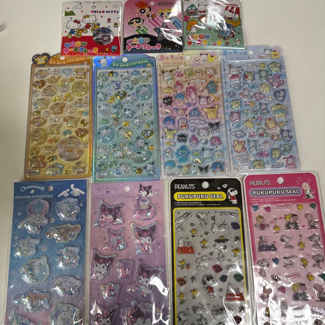 正規品うるちゅるポップシール おはじきシール その他11点セット✨️ おぱんちゅうさぎ ・うるちゅる POP SEAL 2種 ・おはじきシール