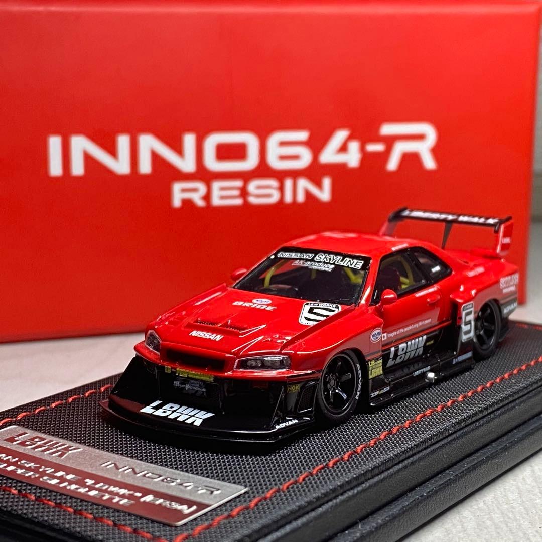 INNO64-R スカイライン ER34 LBWK スーパーシルエット 1/64 INNO64-R 1:64 Nissan Skyline LBWK ER34 Super Silhouette ADVAN