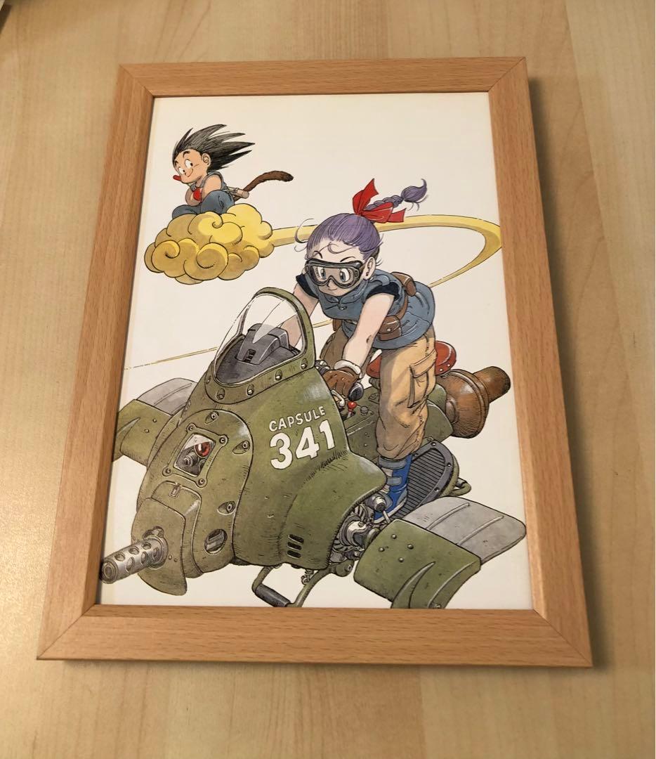 PK額装品 鳥山明 58 ドラゴンボール B5額入り 貴重イラスト ポスター風